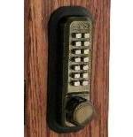 Lockey 2230DC Keyless Mechanical Digital Double Sided Combination Spring Latch Door Lock Antique Brass
